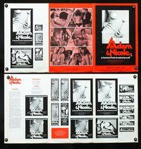 4t023 ADAM & NICOLE pressbook '75 Michael Watkins, Jennifer Westbrook, erotic inferno!