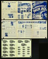 4t028 ADVENTURES OF SMILIN' JACK pressbook '42 airplane adventure serial, Tom Brown, Marjorie Lord!