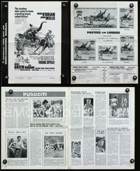 4t032 AFRICA - TEXAS STYLE pressbook '67 art of Hugh O'Brien lassoing zebra by stampeding animals!