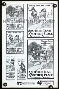 4t056 ANOTHER LOVE ANOTHER PLACE pressbook '78 Amour, Fritzi Ross, French sex!