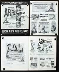 4t062 ARROWHEAD pressbook '53 Charlton Heston, Native American Jack Palance, Katy Jurado!