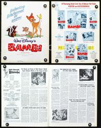 4t075 BAMBI pressbook R66 Walt Disney cartoon deer classic, great image of forest animals!