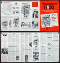 4t118 BILLION DOLLAR HOBO pressbook '78 Tim Conway, Bo the dog, wacky artwork!
