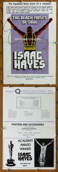 4t126 BLACK MOSES OF SOUL pressbook '73 Isaac Hayes, the superbad music event of a lifetime!