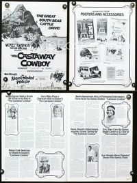 4t190 CASTAWAY COWBOY/ABSENT-MINDED PROFESSOR pressbook '75 Disney, James Garner, Fred MacMurray!