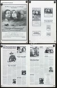 4t232 COMES A HORSEMAN pressbook '78 cool art of James Caan, Jane Fonda & Jason Robards in the sky!