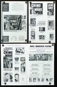 4t248 CRIME WAVE pressbook '53 ex-cons Nelson, de Corsia & Bronson hide out with Hayden & Kirk!