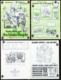 4t260 DARBY O'GILL & THE LITTLE PEOPLE pressbook R69 Disney, Sean Connery, Albert Sharpe!