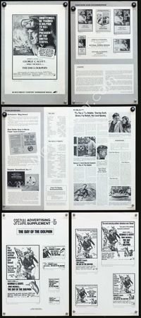 4t266 DAY OF THE DOLPHIN pressbook '73 art of George C. Scott & Trish Van Devere, Mike Nichols
