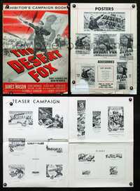 4t274 DESERT FOX pressbook '51 artwork of James Mason as Field Marshal Erwin Rommel at war!