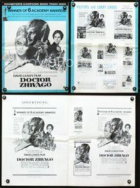4t289 DOCTOR ZHIVAGO blue pressbook '65 Omar Sharif, Julie Christie, David Lean English epic!