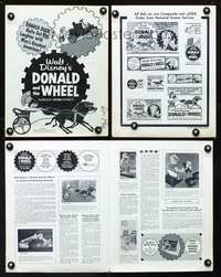 4t292 DONALD & THE WHEEL pressbook '61 wacky Donald Duck throughout history!