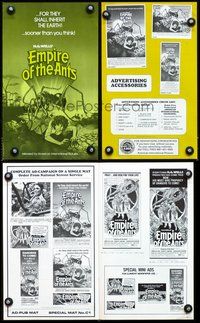 4t318 EMPIRE OF THE ANTS pressbook '77 H.G. Wells, great Drew Struzan sci-fi art!