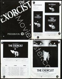 4t329 EXORCIST pressbook '74 William Friedkin, Max Von Sydow, horror classic from W.P. Blatty!