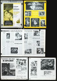 4t360 FOR WHOM THE BELL TOLLS pressbook R57 close up romantic art of Gary Cooper & Ingrid Bergman!