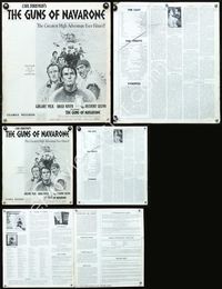 4t424 GUNS OF NAVARONE pressbook '61 Gregory Peck, David Niven & Anthony Quinn by Howard Terpning!