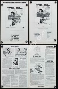 4t513 JACK & THE BEANSTALK pressbook '76 cool cartoon art of classic fairy tale!