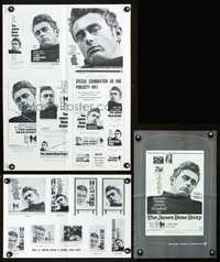 4t516 JAMES DEAN STORY pressbook '57 extreme close-up of James, Was he Rebel or Giant?