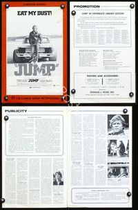 4t524 JUMP pressbook '71 close up race car, A rage for speed... An urge for women!