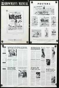 4t536 KILLERS pressbook '64 directed by Don Siegel, Lee Marvin, sexy full-length Angie Dickinson!