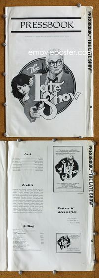 4t549 LATE SHOW pressbook '77 great artwork of Art Carney & Lily Tomlin by Richard Amsel!