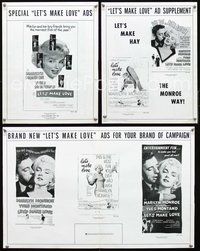 4t561 LET'S MAKE LOVE ad supplement '60 close-up of super sexy Marilyn Monroe, Yves Montand!