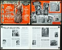 4t564 LIGHT IN THE FOREST pressbook '58 Disney, full-length art of Native American James MacArthur!
