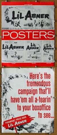 4t565 LI'L ABNER pressbook '59 sexy Julie Newmar, Peter Palmer, from Al Capp's comic!