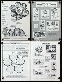 4t582 LOVE BUG pressbook '69 Disney, Dean Jones drives Volkswagen Beetle race car Herbie!