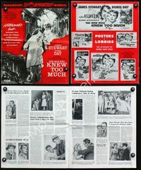 4t610 MAN WHO KNEW TOO MUCH pressbook '56 Alfred Hitchcock, Jimmy Stewart, Doris Day!