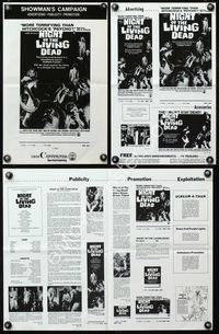 4t673 NIGHT OF THE LIVING DEAD pressbook '68 George Romero zombie classic!