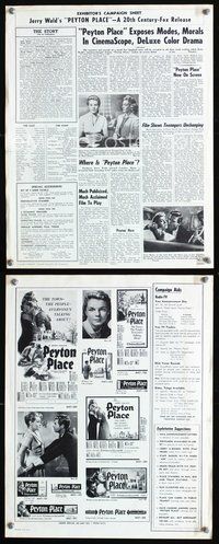 4t708 PEYTON PLACE ad supplement '58 Lana Turner, from the Grace Metalious novel!