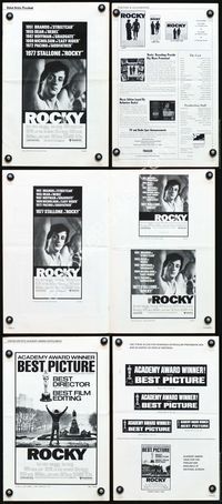 4t763 ROCKY pressbook '77 boxer Sylvester Stallone holding hands with Talia Shire, classic!