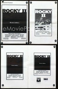 4t765 ROCKY II pressbook '79 Sylvester Stallone & Carl Weathers fight in ring, boxing sequel!