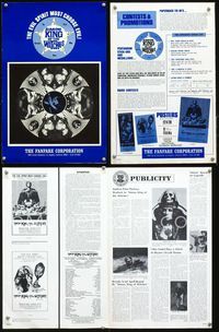 4t816 SIMON - KING OF THE WITCHES pressbook '71 Andrew Prine, wild psychedelic design!