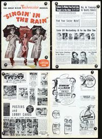 4t818 SINGIN' IN THE RAIN pressbook '52 Gene Kelly, Donald O'Connor, Debbie Reynolds, classic!