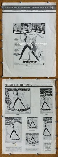 4t837 SPEEDWAY pressbook '68 image of Elvis Presley dancing with sexy Nancy Sinatra!