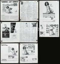 4t856 SUDDENLY LAST SUMMER pressbook '60 artwork of super sexy Elizabeth Taylor in swimsuit!