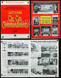 4t880 TEN COMMANDMENTS pressbook '56 Charlton Heston, Yul Brynner, Cecil B. DeMille!