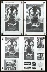 4t889 THIEF pressbook '81 Michael Mann, really cool image of James Caan w/goggles!