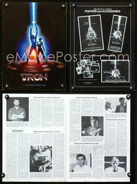 4t924 TRON pressbook '82 Walt Disney sci-fi, Jeff Bridges in a computer, cool special effects!