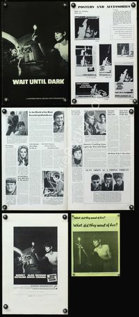 4t959 WAIT UNTIL DARK pressbook '67 blind Audrey Hepburn is terrorized by a burglar!