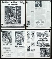 4t963 WAR LOVER pressbook '62 Steve McQueen, Robert Wagner, Shirley Anne Field!