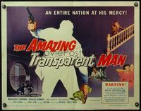 4v518 AMAZING TRANSPARENT MAN 1/2sh '59 Edgar Ulmer, cool fx art of the invisible & deadly convict!