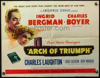 4v528 ARCH OF TRIUMPH 1/2sh '47 Ingrid Bergman, Charles Boyer, from novel by Erich Maria Remarque!