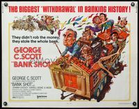 4v540 BANK SHOT 1/2sh '74 wacky art of George C. Scott taking the whole bank by Jack Davis!