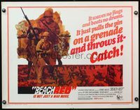4v545 BEACH RED 1/2sh '67 Cornel Wilde, Rip Torn, cool art of World War II soldiers!