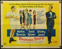 4v548 BEDTIME STORY 1/2sh '64 Marlon Brando, David Niven & Shirley Jones!