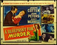 4v569 BLUEPRINT FOR MURDER 1/2sh '53 no one deserved to die more than sexy bad Jean Peters!