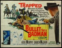 4v578 BULLET FOR A BADMAN 1/2sh '64 cowboy Audie Murphy is framed for murder by Darren McGavin!